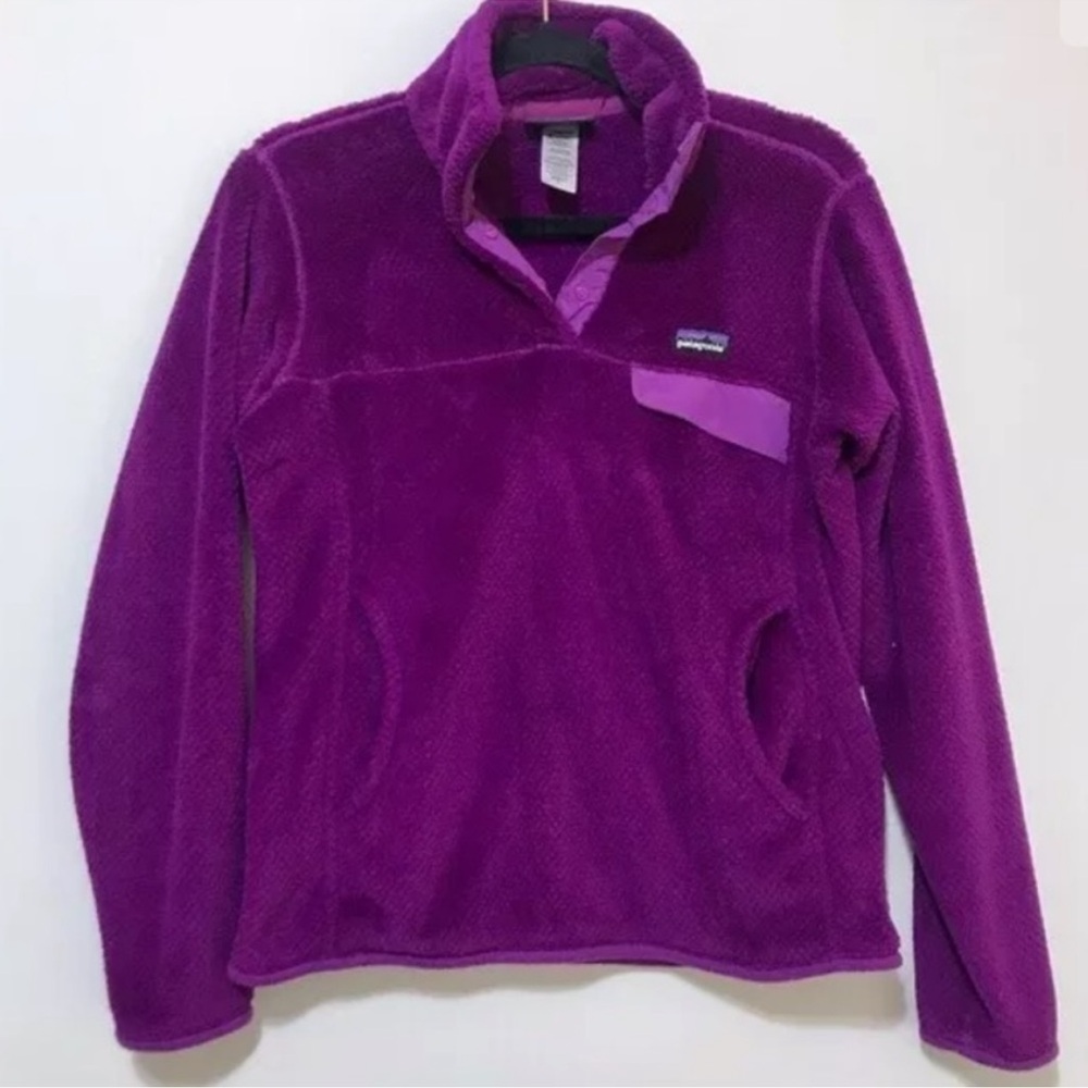 Patagonia Retool Fleece Snap-T Pullover Sweater Purple Women’s Small S